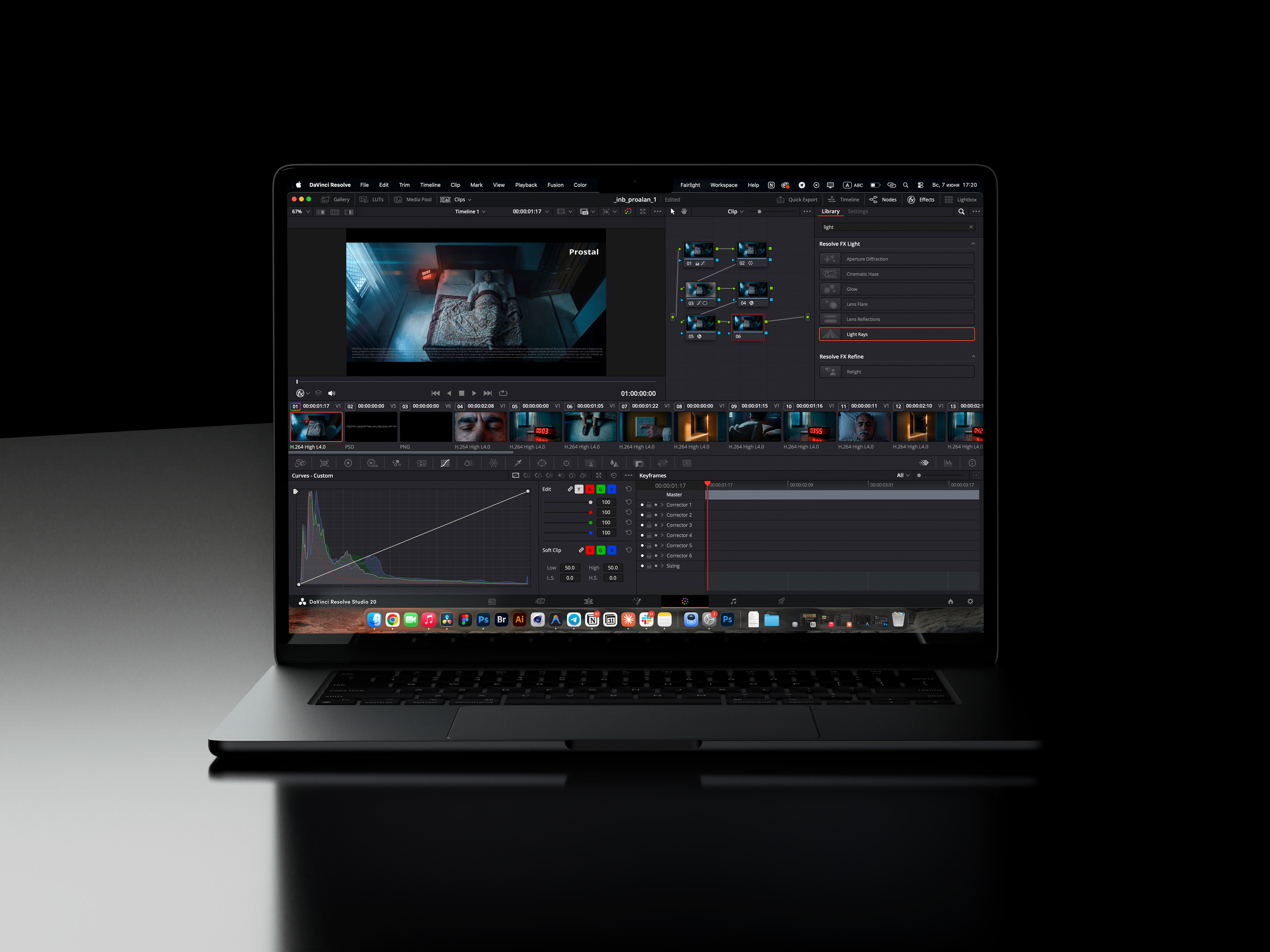 DaVinci Resolve colour grading session — Post & finishing