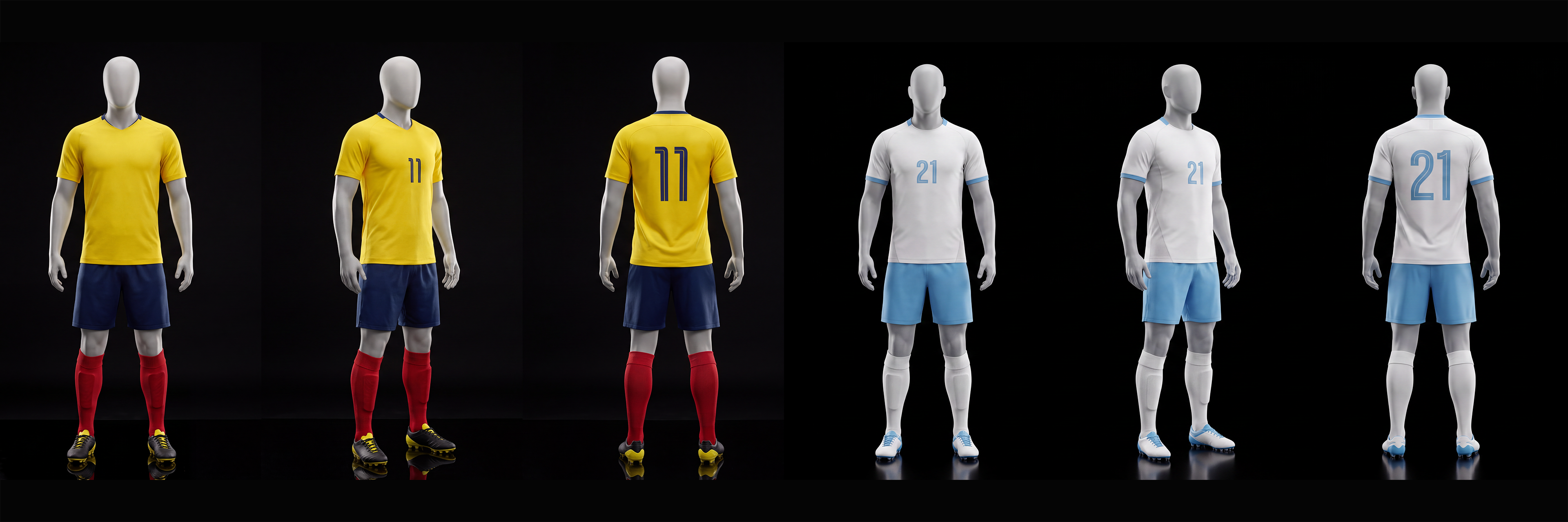 Jugabet — home and away team kits: front, side and back views